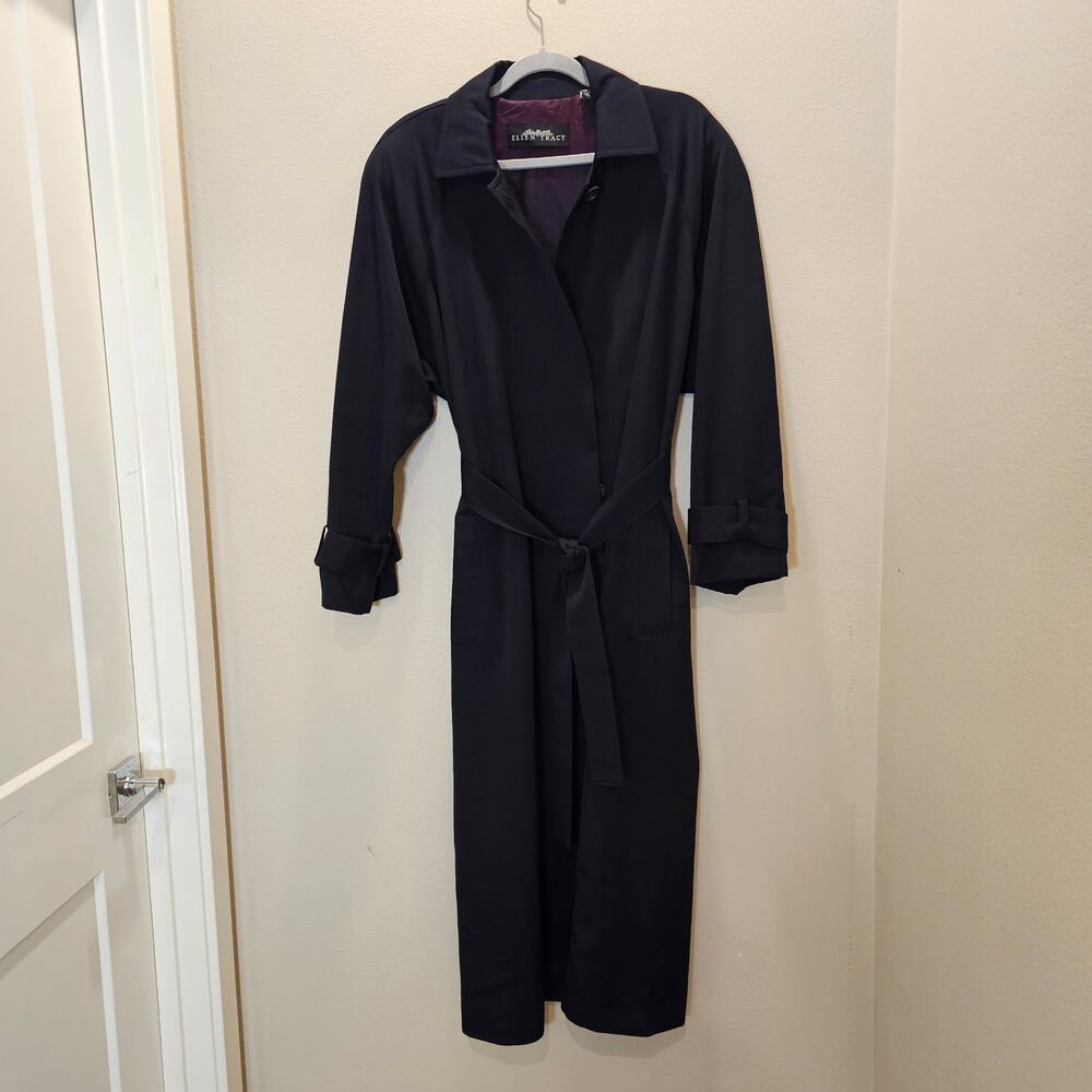 Linda Allard for Ellen Tracy Vintage Maxi Trench Coat
